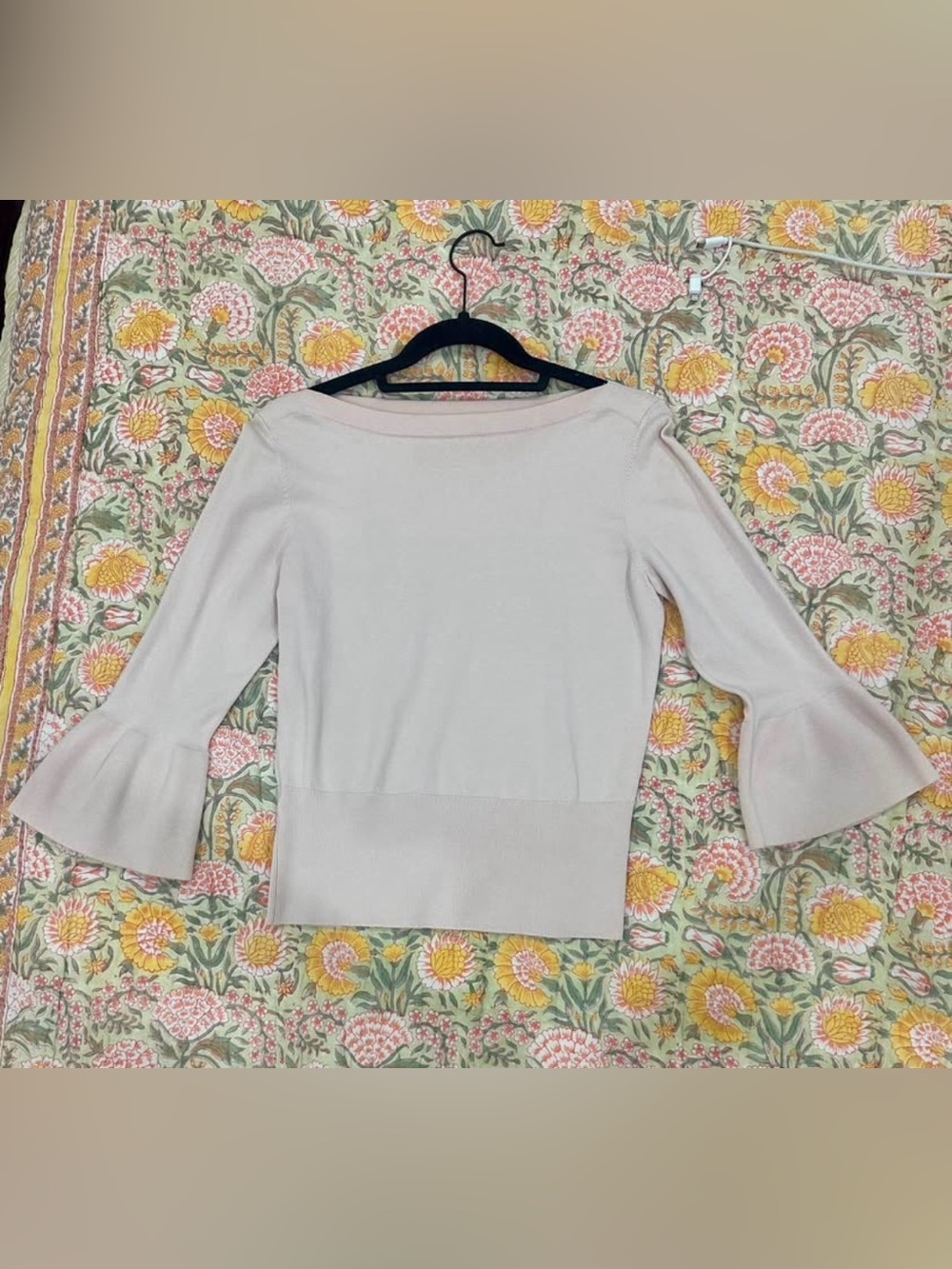 LOFT Bell Sleeve Sweater - Baby pink